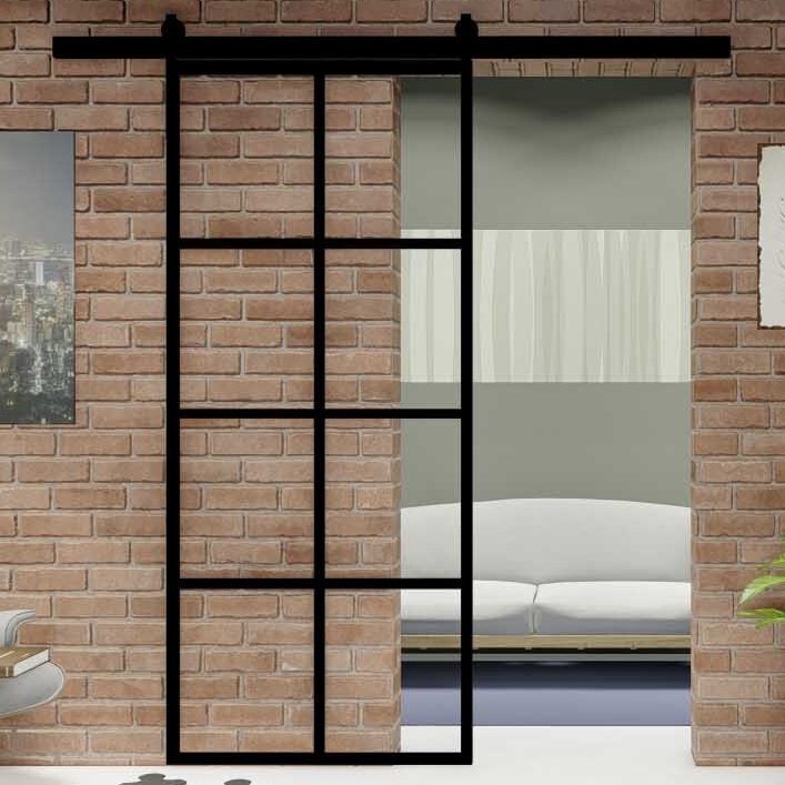 Stumdomos durys su „Rustic“ bėgeliu (2100×1000×40 mm)