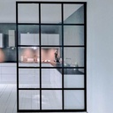 Metalo-stiklo pertvara (2000×1000×40 mm)