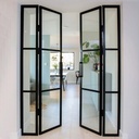 Dvivėrės durys su fiksuotomis šoninėmis panelėmis (2100×2400×40 mm)